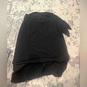 Roz & Ali Black Asymmetrical High Low Midi Skirt